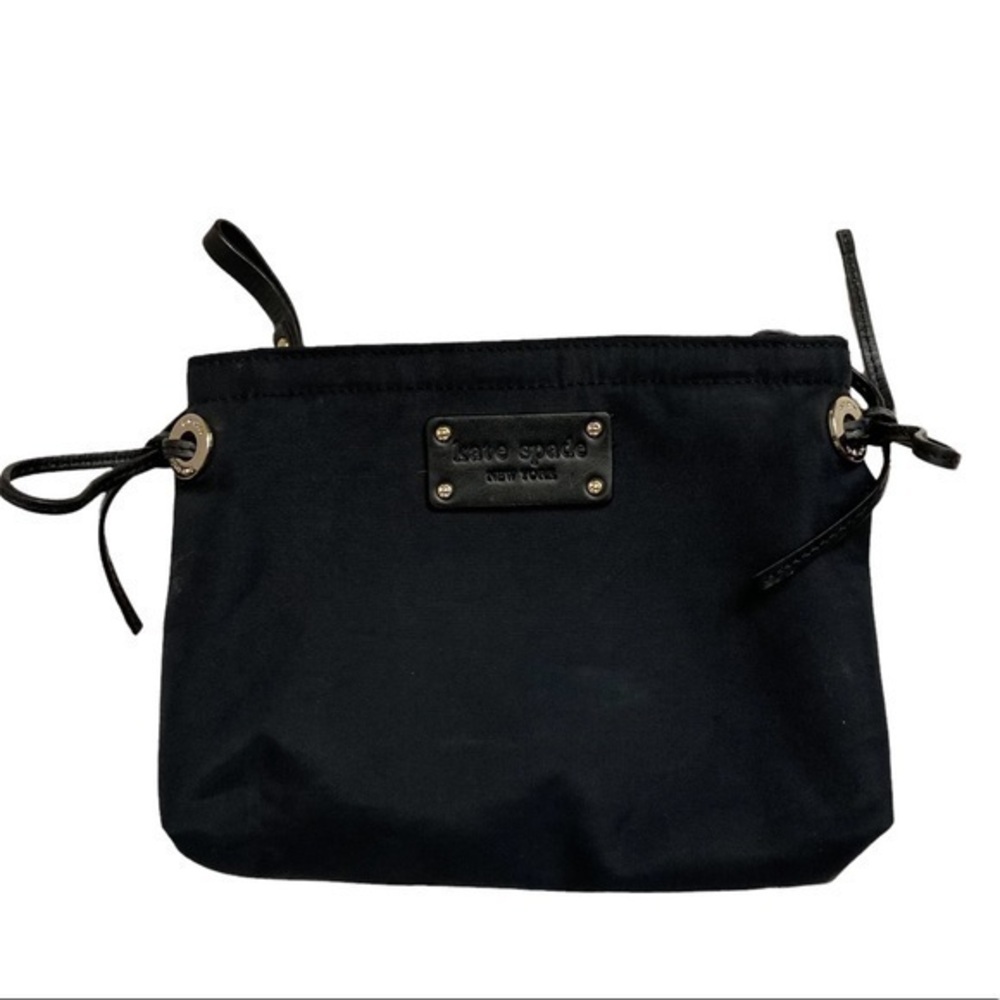 Kate spade black nylon cosmetic pouch